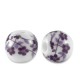 Keramik Perle Rund 8mm White-lotus purple